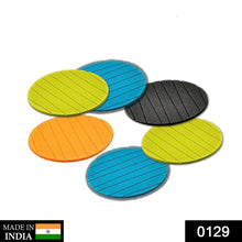 6 pcs Useful Round Shape Plain Silicone Cup Mat Coaster Drinking Tea Coffee Mug Wine Mat for Home