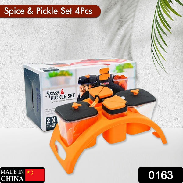 Multipurpose Pickle Jar Set (Multicolour, 4 pcs)