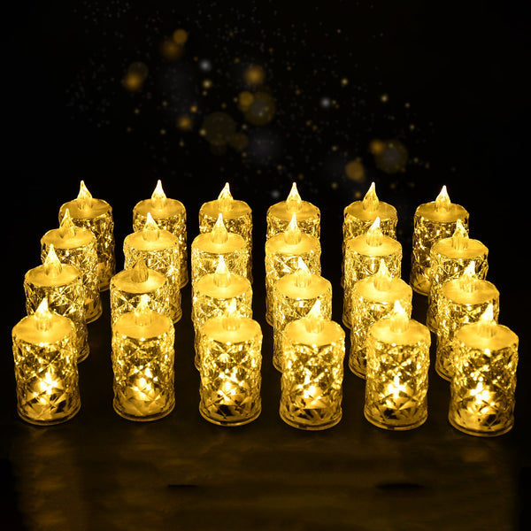 Flameless and Smokeless Decorative Candles LED Tea Light (24 Pcs Set)