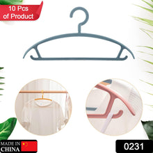Plastic Clothes Hangers, Slim & Durable Space-Saving Hangers (10 Pack)