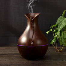 Mini Wooden Vase Pot Diffuser Cool Mist Atomization Humidifier (1 Pc)