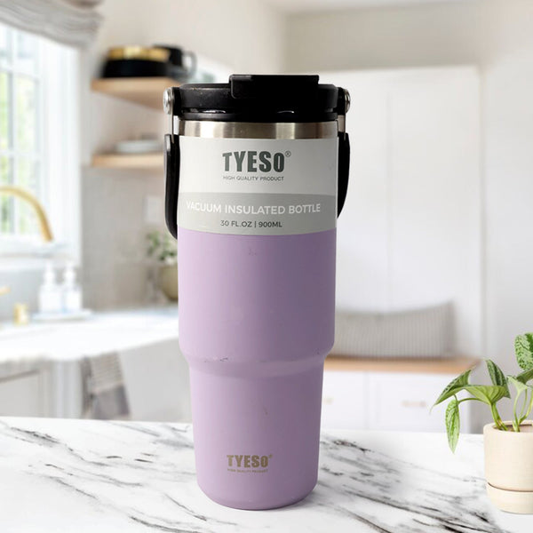 Stainless Steel Vacuum Insulated Coffee Cups Travel Mug With Straw (900 ML Approx / 1 Pc)
