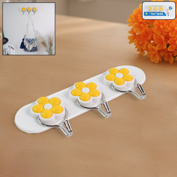 Multipurpose Strong & Hook Self-Adhesive hooks for wall Heavy Plastic Hook (1 Pc)