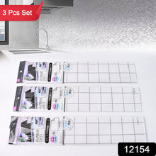 Aluminium Kitchen Wall Sheet Aluminium Without Adhesive (3 Pc / 50x90 Cm)