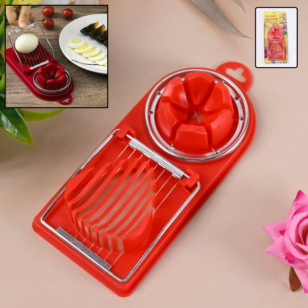2 In 1 Egg Slicer, Egg Cutter For Hard Boiled Eggs (1 Pc)