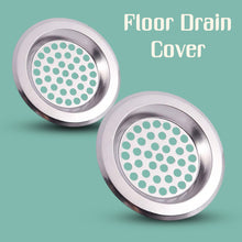 Bathroom Kitchen Stainless Steel Basin Sink Drain Strainer (2 Pc Set)