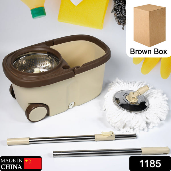 Mop with Bucket For Floor Cleaning With Steel Spin / Mop for Floor Cleaning / Floor Cleaner Mop / Spin Mop / Magic Mop / Mop Stick / Spin Mop Set with Bucket