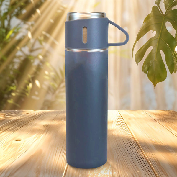 Stainless Steel Double Wall Insulated Flask Bottle With Cup (500ml Approx)