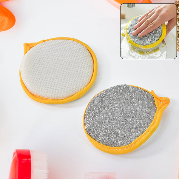 Double Side Dishwashing Sponge Dish Washing Brush (1 Pc)