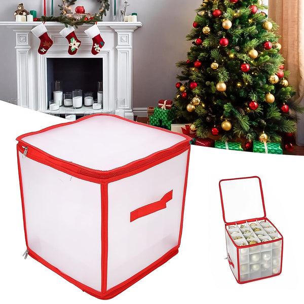 Storage Box Transparent PVC Zipper Sealed Lasting Sock Organizer with Compartment (30×30 CM / Inside Cardboard sheet)