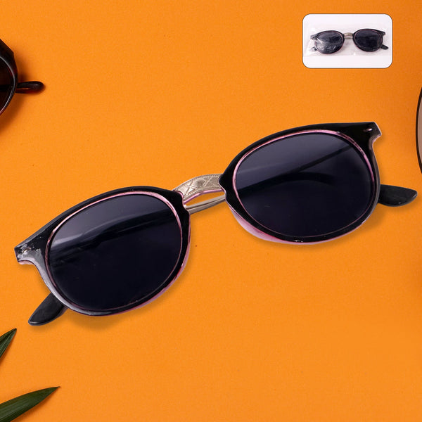 Pink UV Protected Round Sunglasses, classic Sunglasses for Men & Women, Lightweight