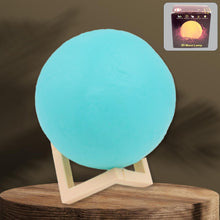 Moon Night Lamp Blue Color with Plastic Stand (15 x12 Cm / 1 Pc)