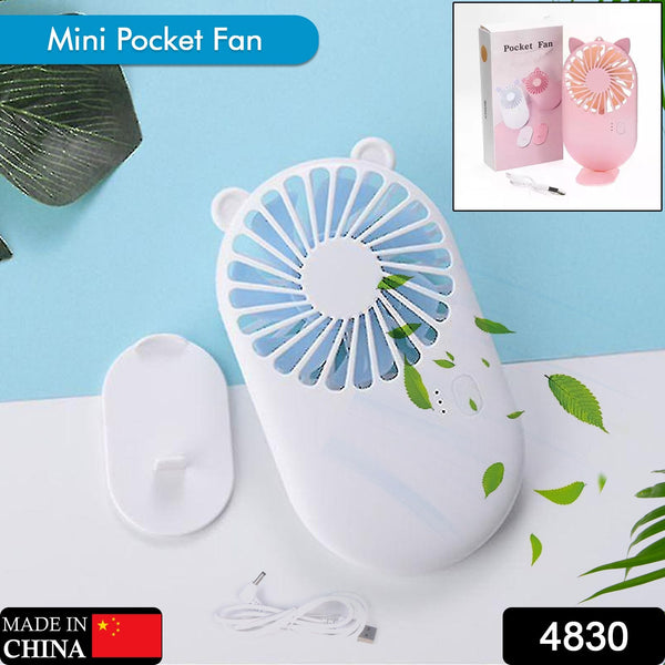 Handheld Mini Fan - USB Personal Fan with Bracket, Pocket-Sized Desktop Fan (Battery Not Included)