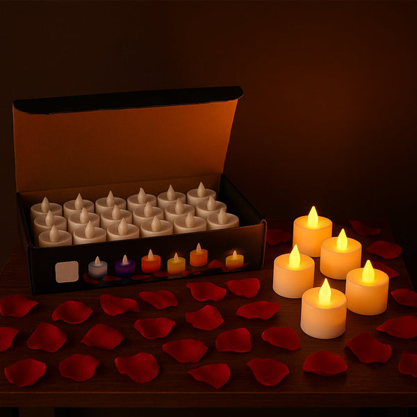 Flameless LED Tealight Candles (50 Pc)