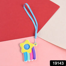 Stress Relief Silicone Push Fidget Toy Keychain for Kids (1 Pc)