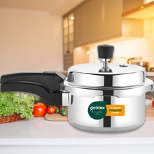 Aluminium Unique Goldex Pressure Cookers With Outer Lid (2 Litres / 5-Year warranty, ISI Number :- 2347, BIS Number :- CM/L -7600164310