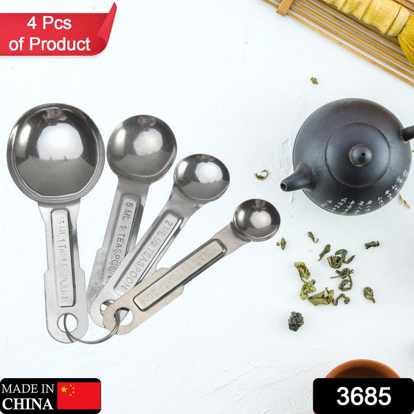 Stainless Steel Measuring Spoons Set - 4pcs, Anti-Rust for Kitchen & Baking