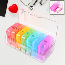Weekly 7 Day Rainbow Color Pill Organizer Box