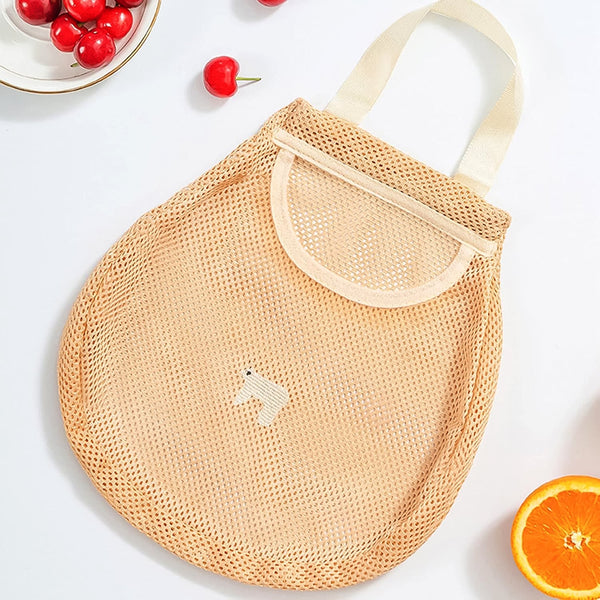 Reusable Mesh Grocery Bag with Handle (1 Pc)