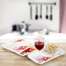 Serving Tray Set (Pack of 3 Pcs) (Small, Medium, Large) (Multicolour)