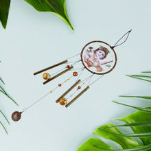 Krishna Medallion Dream Catcher Wind Chime Pendant Wall Hanging - Spiritual Home Decor