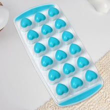 Easy Push Premium -UP ice Tray, With Flexible Silicon Bottom, Heart Shape 18 Cube Trays
