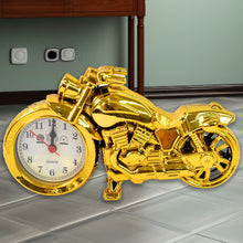 Golden Motorcycle Shape Alarm Clock, Motor Table Clock for Home Decor (1 Pc)