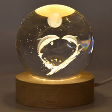 Fish 3D Crystal Ball lamps With Base (1 Pc)