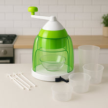 Manual Ice Crusher & Snow Cone Maker with Hand Crank