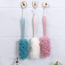 Loofah Back Scrubber for Shower, Long Handle Bath Sponge Shower Brush, Soft Nylon Mesh Back Cleaner Washer, Body Bath Brush for Women and Men, Bathroom Shower Accessories