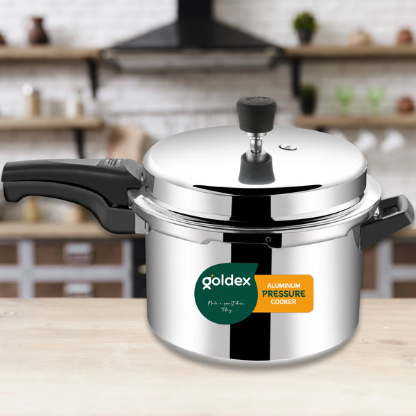 Aluminium Classic Goldex Pressure Cookers With Outer Lid (7.5 Litres / 5-Year warranty, ISI Number :- 2347, BIS Number :- CM/L -7600164310