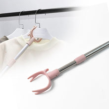 Stainless Steel Telescopic Pole Clothes Hooks Hanger (1 Pc / 145 Cm)