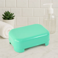 Premium Quality Rectangular Aqua Green Plastic Soap Case (1 Pc)