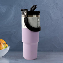 Stainless Steel Vacuum Insulated Coffee Cups Travel Mug With Straw (900 ML Approx / 1 Pc)