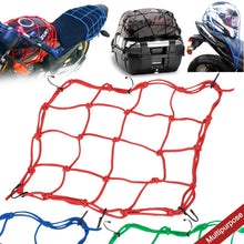 Heavy-Duty Elastic Bungee Cargo Net Mesh Holder - 4 Adjustable Hooks for Motorcycle Tank and Helmet, Octopus Holder for Backpacks and Helmets