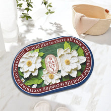 3D Visual Anti-Slip Absorbent Mat New Soft Super Absorbent Floor Mats, Cute Flowers Shower Drying Bathroom Mat (Mix Design / 1 Pc)