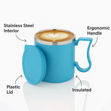 300ml Stainless Steel Mug: Insulated, Leakproof Lid, Hot/Cold Drinks (Mix Color)