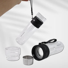 Outdoor Sport Glass Water Bottle With Steel Lid / 500 Ml Approx)