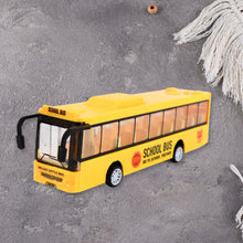 Inertia Bus Toys , High Simulation Yellow Fine Details Mini Bus Model Car Toys Prizes for Gift Collections