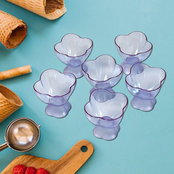 Serving Dessert Bowl Set - 6pcs Ice Cream, Salad, and Fruit Bowls (Brown Box)