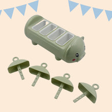 Pig Shape Mold Ice Candy, sicle Mold Ice, Plastic Ice Candy Maker Kulfi Maker Molds Set with 4 Cups