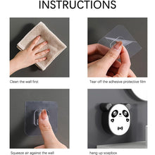 Plastic Cute Panda Soap Box – Wall Mounted Flip-Top Drain Soap Case (1 Pc)