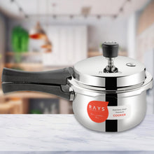 Stainless Steel Rays Fusion Pressure Cookers With Outer Lid (2.5 Litres / 5-Year warranty, ISI Number :- 2347, BIS Number :- CM/L -7600164310