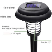Garden Lighting UV LED Solar Powered LED Mosquito Trap / Bug Zapper (2 Pc)