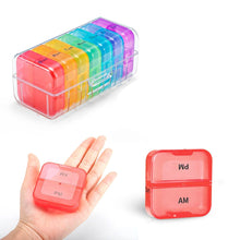 Weekly 7 Day Rainbow Color Pill Organizer Box