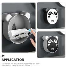 Plastic Cute Panda Soap Box – Wall Mounted Flip-Top Drain Soap Case (1 Pc)