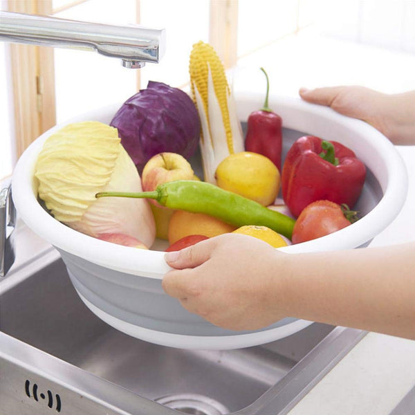 Portable Folding Wash Basin for Travel, Lightweight Water Basin for Clothes & Vegetables