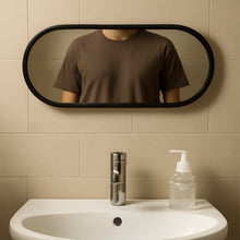 Modern Oval Wall-Mounted Bathroom Mirror (1 Pc)