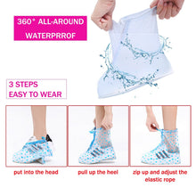 4541 Plastic Shoes Cover Reusable Anti-Slip Boots Zippered Overshoes Covers Pink, Transparent Waterproof Snow Rain Boots for Kids/Adult Shoes, for Rainy Season (XL Size1 Pairs)