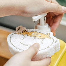 Cartoon Wood Pulp Sponge for Dishwashing Absorbent Cleaning Pad